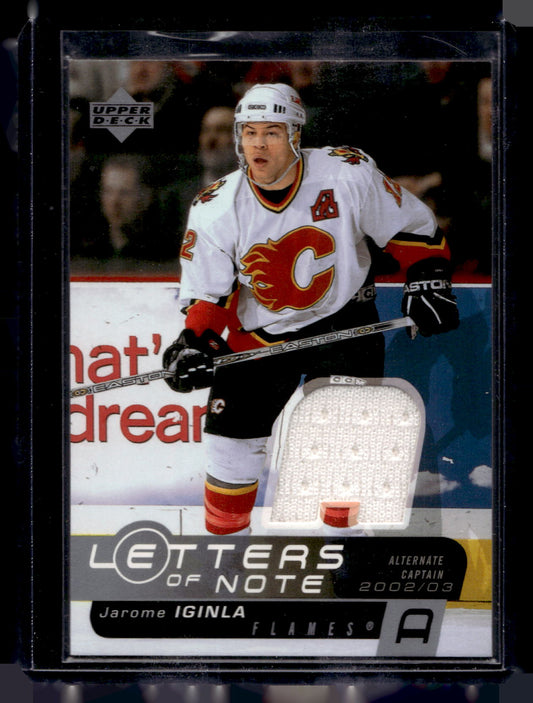 2002-03 Upper Deck - Letters of Note - Jarome Iginla #LN-JI