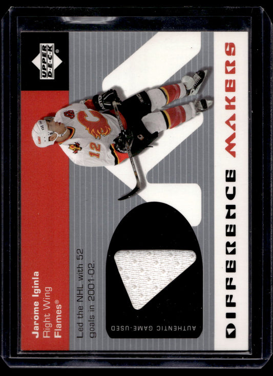 2002-03 Upper Deck - Difference Makers Jerseys - Jarome Iginla #DM-JI