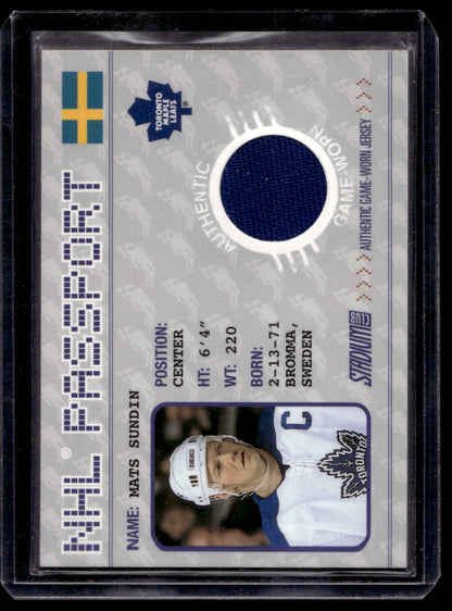 2002-03 Topps Stadium Club - NHL Passport - Mats Sundin #NHLP-4