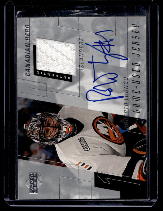 2000-01 Upper Deck - Canadian Hero Jersey Signatures - Roberto Luongo #C-RL