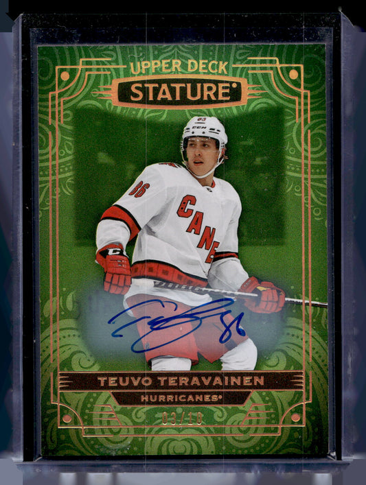 2022-23 Upper Deck Stature - Green Autographs -Teuvo Teravainen  #34 /50