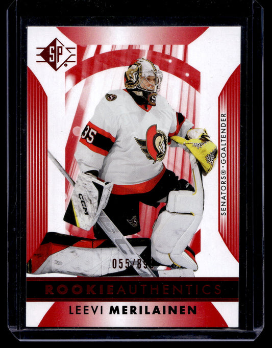 2023-24 Upper Deck SP - Retail - Red - Rookie Authentics - Leevi Merilainen #127 /899 RY