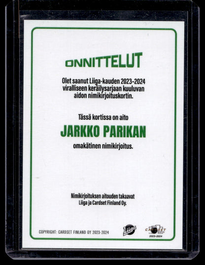2023-24 Cardset Signature -  Jarkko Parikka /100