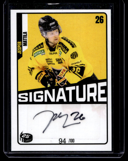 2023-24 Cardset Signature -  Jesper Mattila /100
