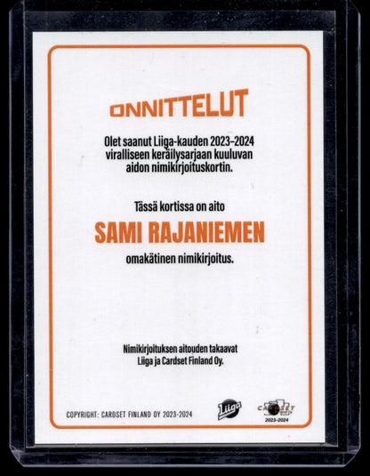 2023-24 Cardset Signature -  Sami Rajaniemi /100