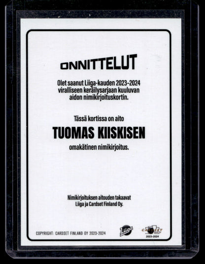 2023-24 Cardset Signature -  Tuomas Kiiskinen /100