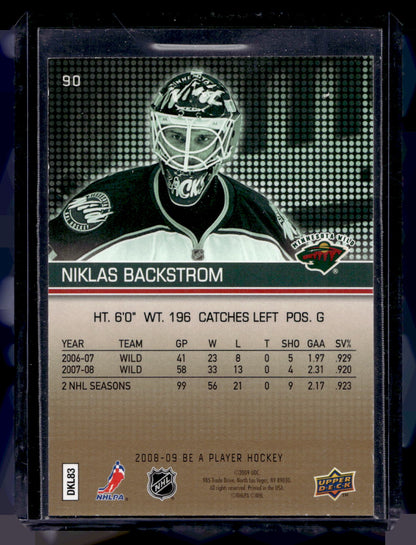 2008-09 Upper Deck Be a Player - Player's Club - Niklas Backstrom #90 /15