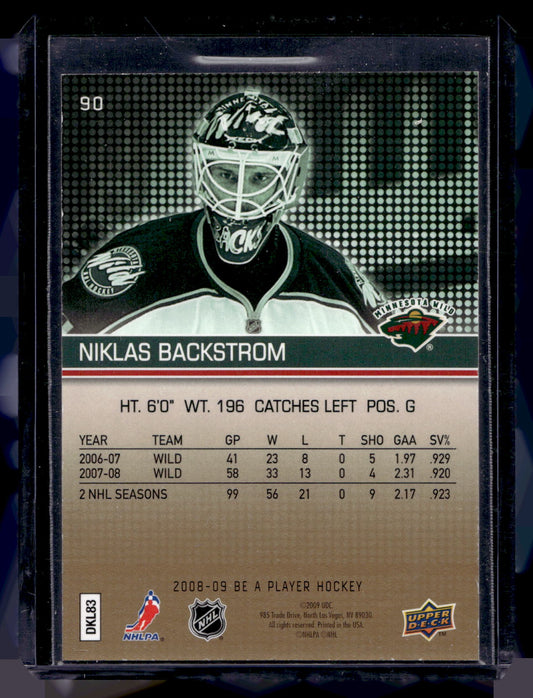 2008-09 Upper Deck Be a Player - Player's Club - Niklas Backstrom #90 /15