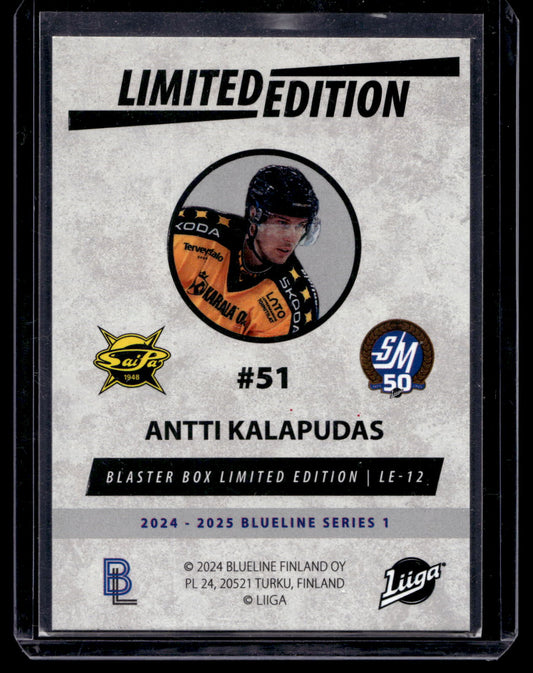 2024-25 Blueline Limited Edition Blue - Antti Kalapudas #LE-12