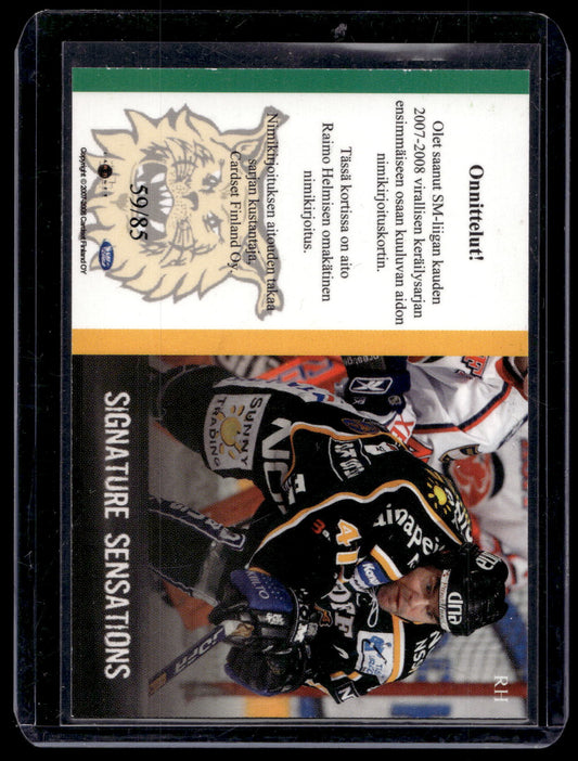 2007-08 Cardset Signature Sensations - Raimo Helminen /85