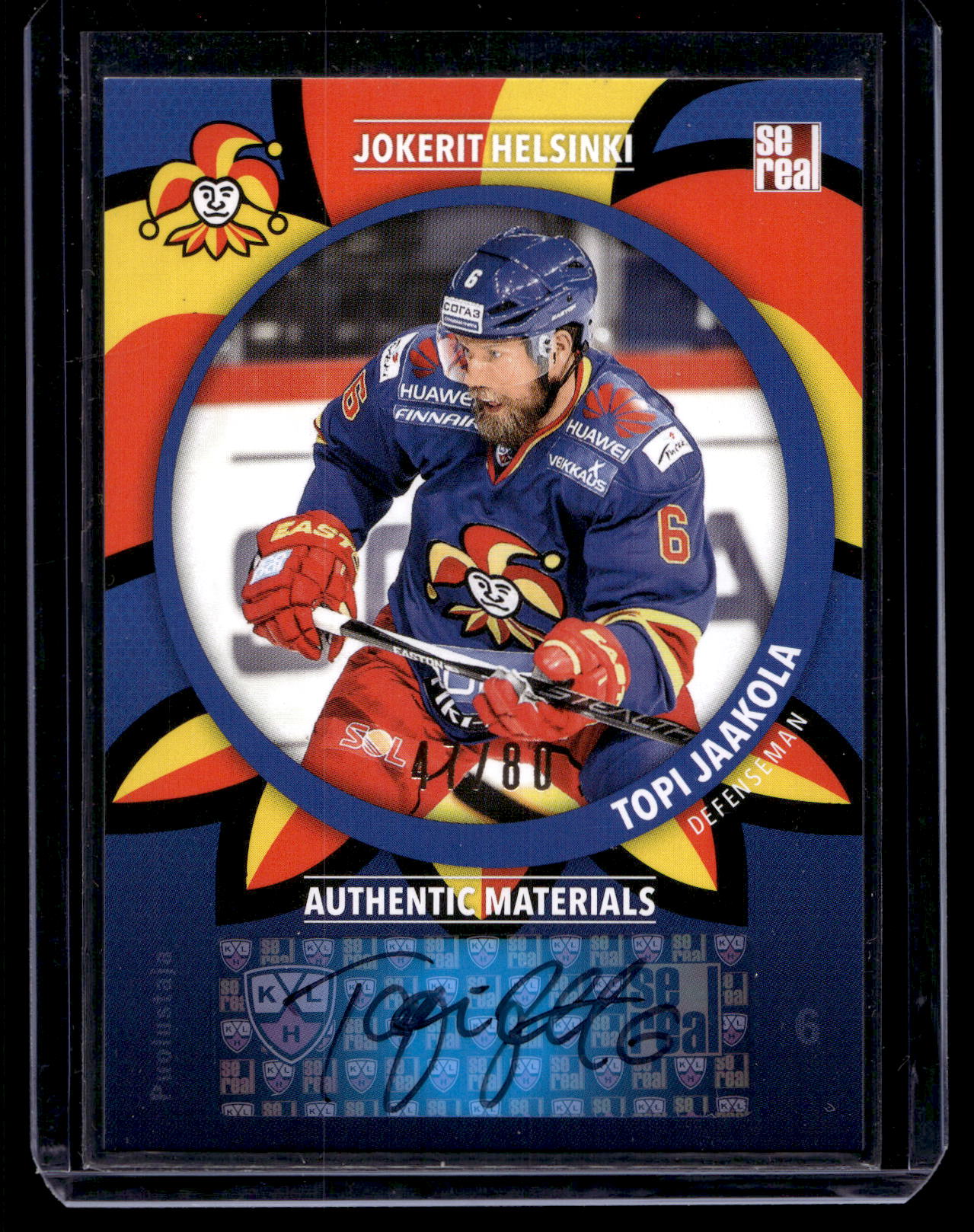 2015-16 Sereal Jokerit Autograph - Topi Jaakola #JOK-AUT-012 /80