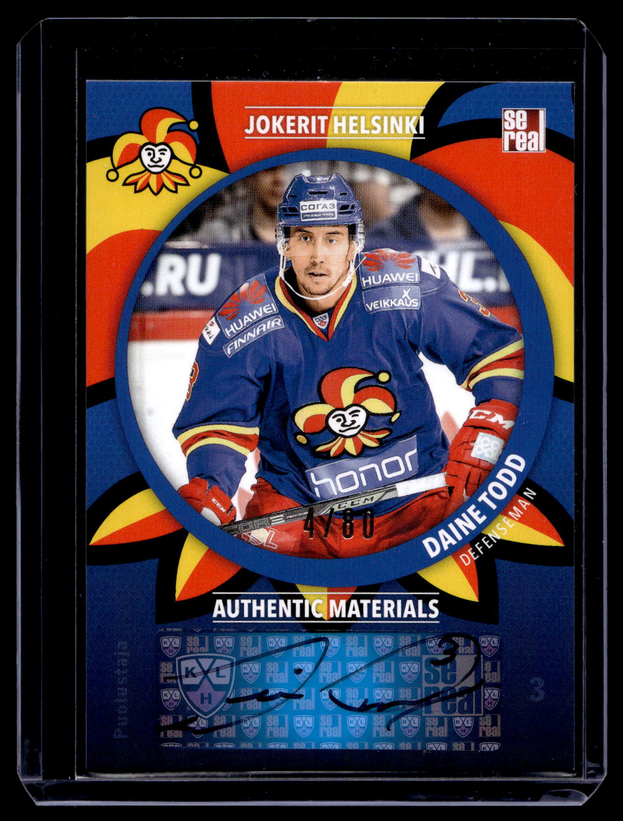 2015-16 Cereal Jokerit Autograph - Daine Todd #JOK-AUT-010 /80