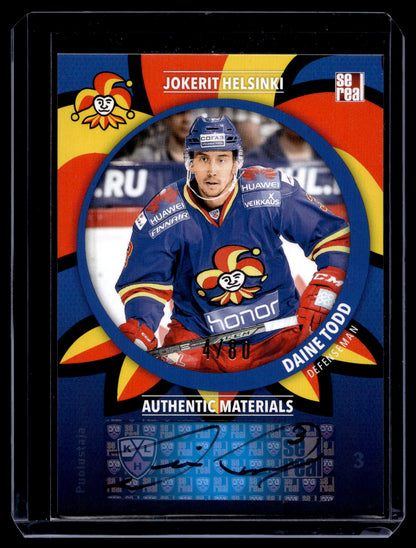2015-16 Cereal Jokerit Autograph - Daine Todd #JOK-AUT-010 /80