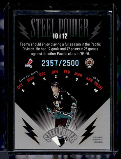 1996-97 Leaf Preferred - Steel Power - Teemu Selanne #10 /2500