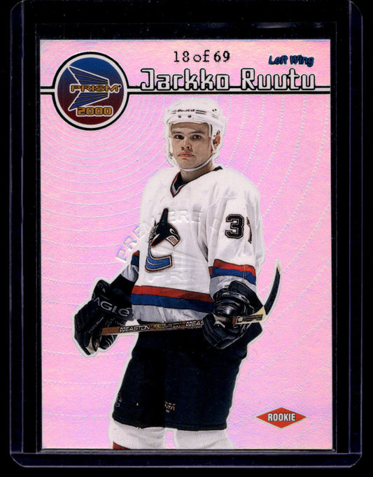 1999-00 Pacific Prism - Premiere Date - Jarkko Ruutu #144 /69 RC