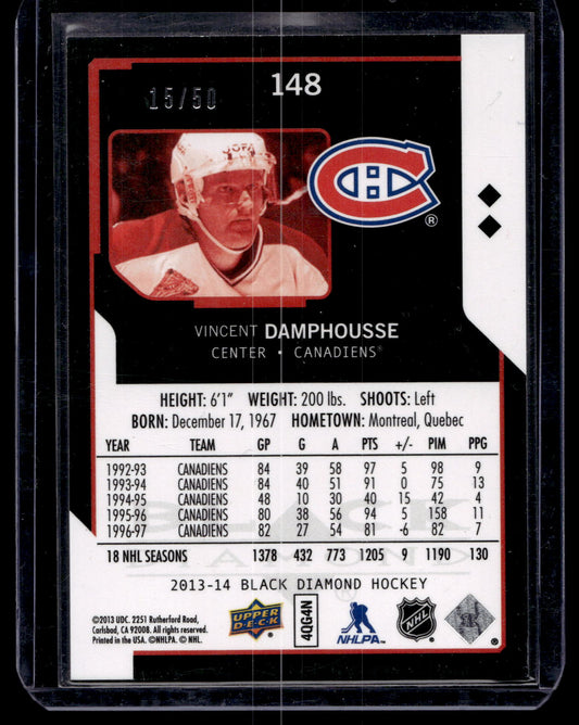2013-14 Upper Deck Black Diamond - Star Rubies - Vincent Damphousse #148 /50