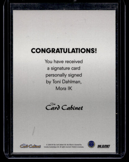 2004-05 SHL Signatures - Toni Dahlman