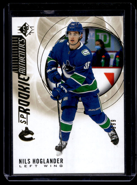 2020-21 Upper Deck SP Retail - Gold - Rookie Authentics - Nils Hoglander #139 /999 RY