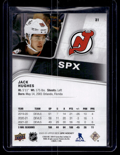 2022-23 Upper Deck SPx - Jack Hughes #31 /299