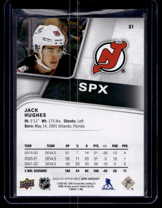 2022-23 Upper Deck SPx - Jack Hughes #31 /299