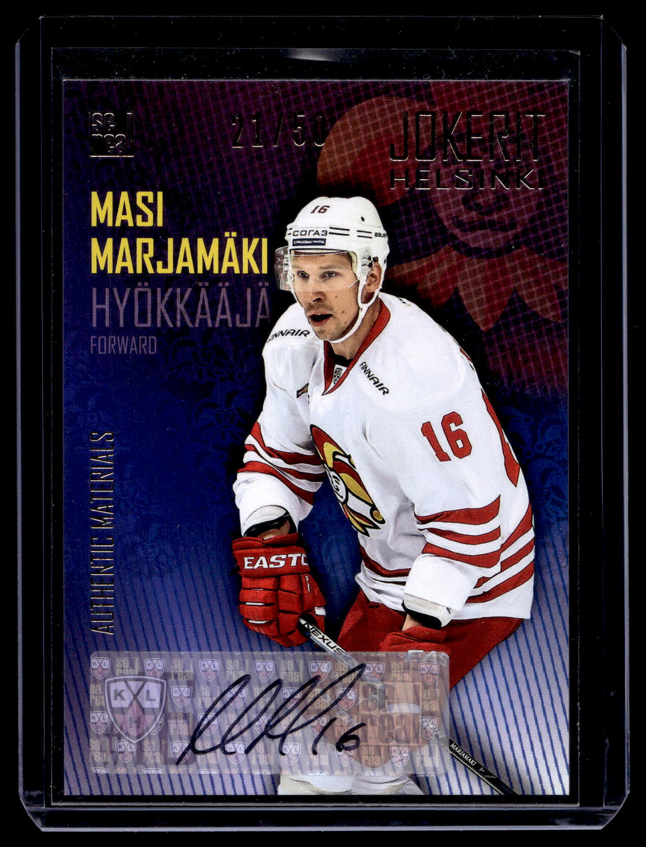 2016-17 Sereal Jokerit Autograph - Masi Marjamaki #JOK-AUT-016 /50