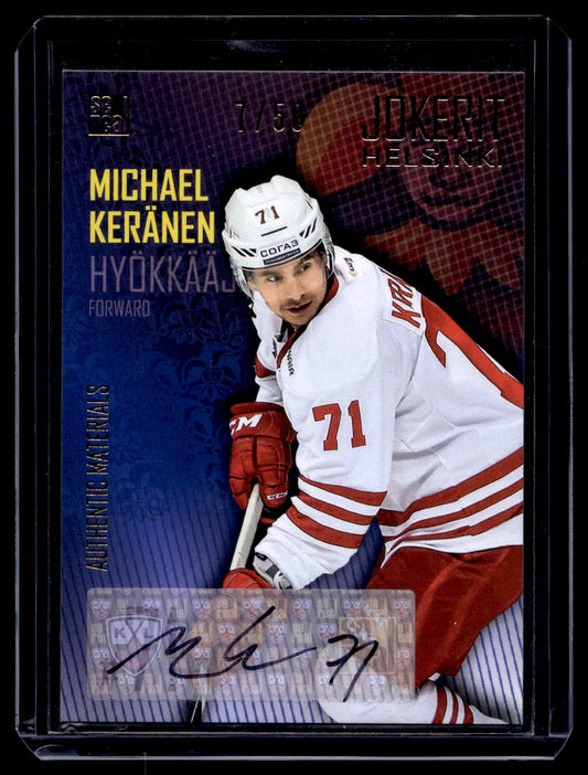 2016-17 Cereal Jokerit Autograph - Michael Keranen #JOK-AUT-027 /50