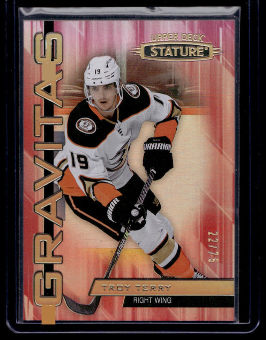 2021-22 Upper Deck Stature - Gravitas - Red - Troy Terry #G-21 /75