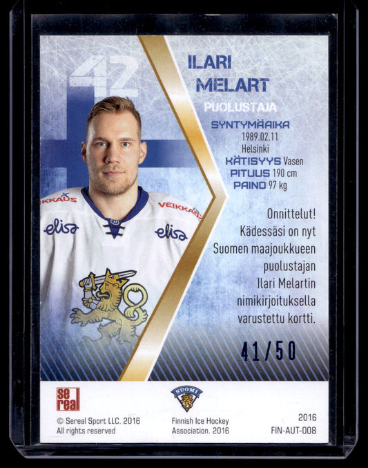 2016 Sereal Team Finland  Autograph - Ilari Melart #FIN-AUT-008 /50