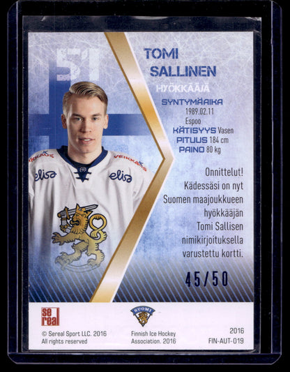 2016 Sereal Team Finland  Autograph - Tomi Sallinen #FIN-AUT-019 /50