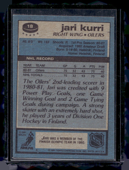 1981-82 Topps - Jari Kurri #18 RC
