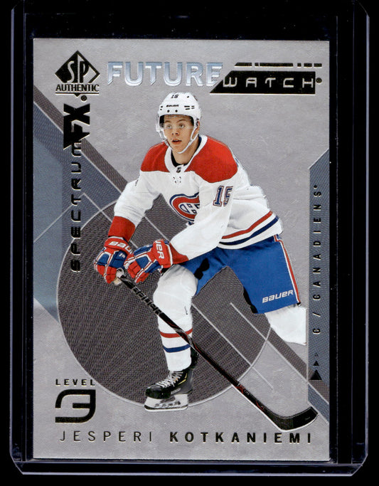 2018-19 Upper Deck SP Authentic - Spectrum FX Bounty - Future Watch Level 3 - Jesperi Kotkaniemi #S-95 RY