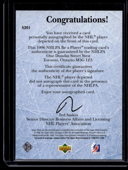1995-96 Upper Deck Be a Player - Autographs - Jari Kurri #S201