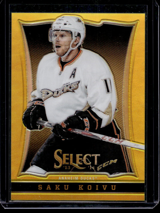 2013-14 Panini Select - Gold Prizm - Saku Koivu #13 /10