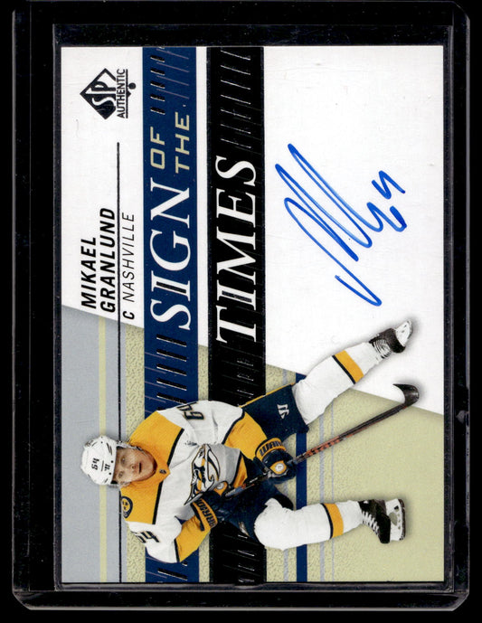 2019-20 Upper Deck SP Authentic - Sign of the Times - Mikael Granlund #SOTT-MG