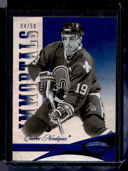 2012-13 Panini Certified - Mirror Blue - Immortals - Joe Sakic #127 /50