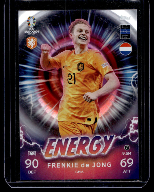 2024 Topps Match Attax UEFA Euro - Energy - Frenkie de Jong #GM6