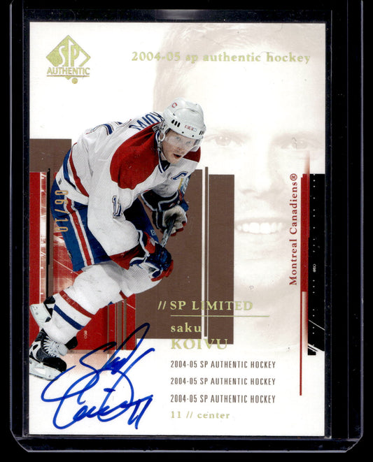 2004-05 Upper Deck SP Authentic - SP Limited - Saku Koivu #48 /10