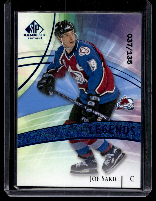 2020-21 Upper Deck SP Game Used - Blue Burst - Legends - Joe Sakic #114 /135
