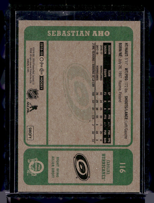 2018-19 O-Pee-Chee - Retro Scratch-Off - Sebastian Aho #116