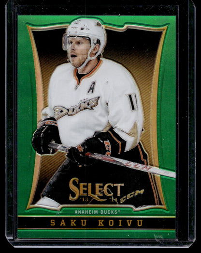 2013-14 Panini Select - Green Prizm - Saku Koivu #13 /25