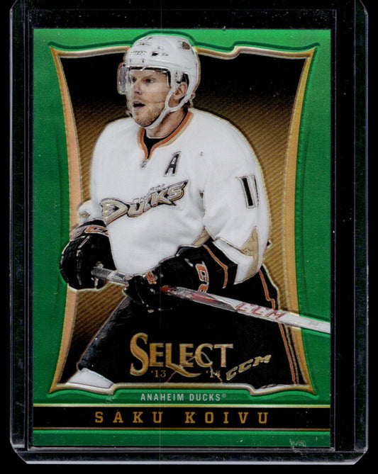 2013-14 Panini Select - Green Prizm - Saku Koivu #13 /25