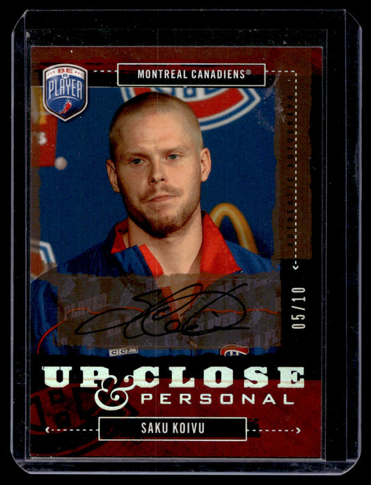 2006-07 Upper Deck Be a Player - Up Close &amp; Personal - Autographs - Saku Koivu #UC51 /10