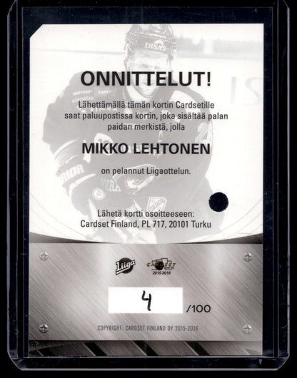 2015-16 Cardset - Patch - Mikko Lehtonen /100