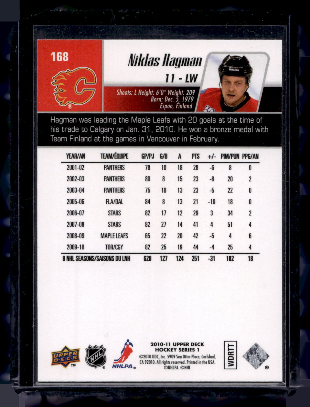 2010-11 Upper Deck - Niklas Hagman #168