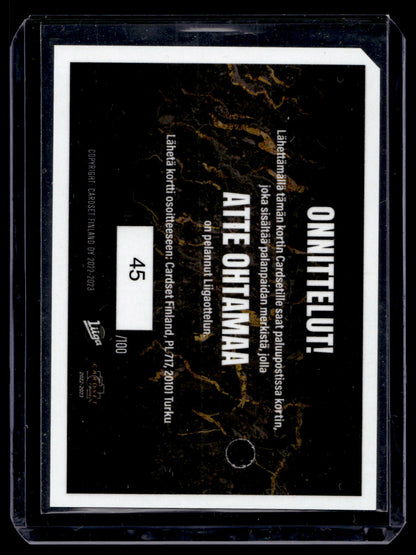 2022-23 Cardset - Patch - Atte Ohtamaa /100