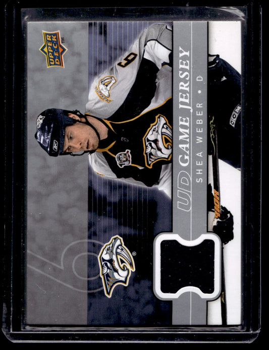 2008-09 Upper Deck - UD Game Jersey Series 2 Shea Weber #GJ2-SW