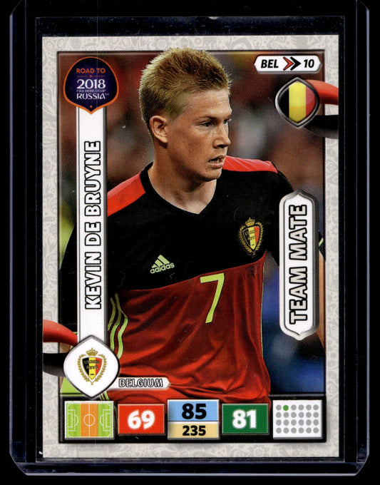 2017 Panini Adrenalyn XL Road to 2018 Fifa World Cup Kevin De Bruyne #BEL 10