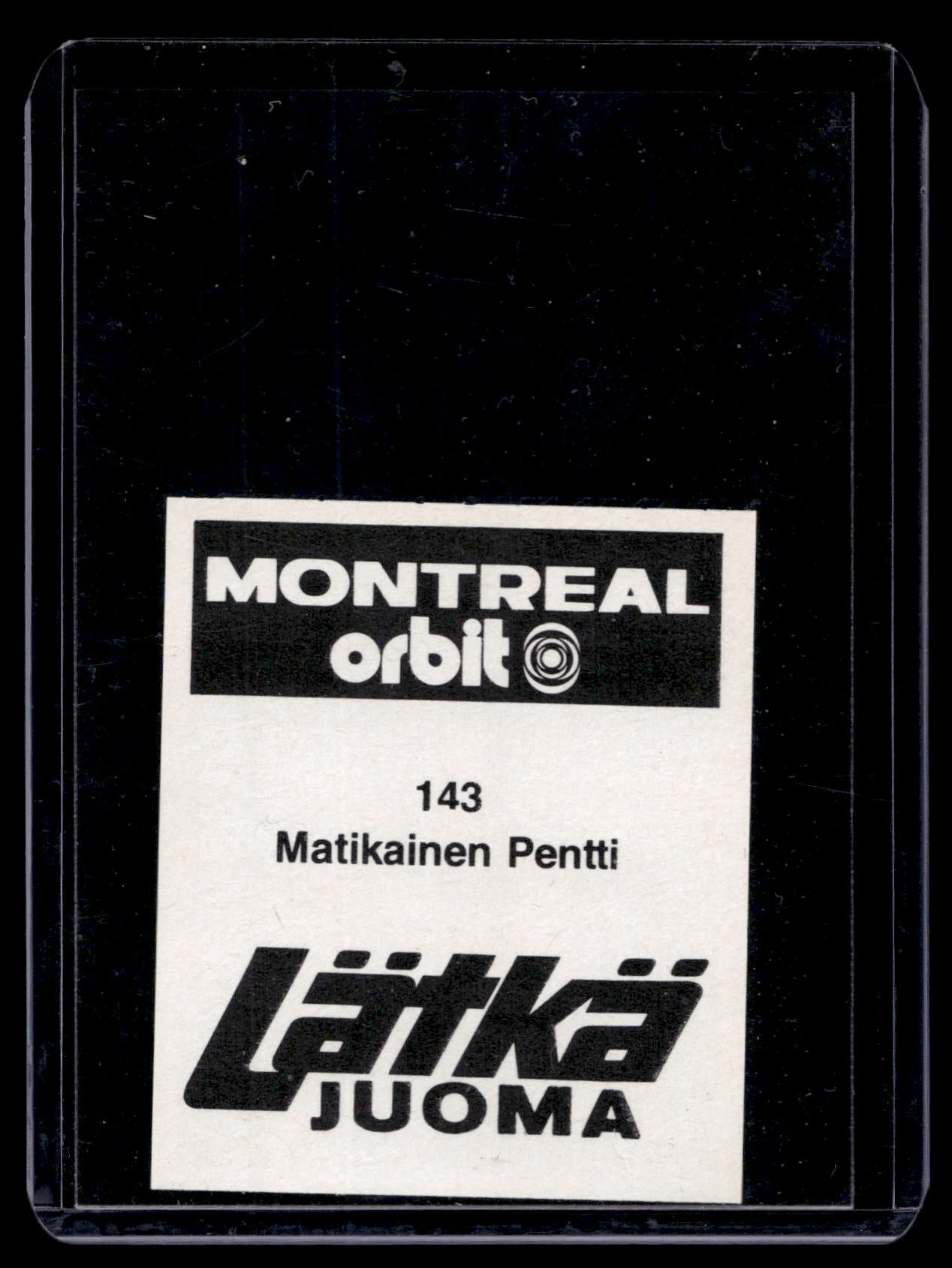1980 Mallasjuoma Lätkäjuoma - Pentti Matikainen #143
