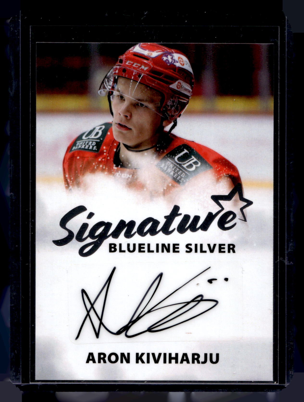 2024-25 Blueline Signature Silver - Aron Kiviharju #AU-AK /100