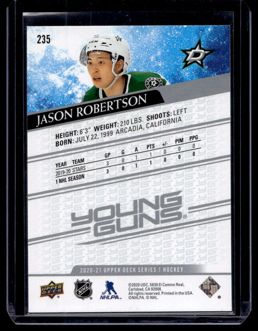 2020-21 Upper Deck - Young Guns - Jason Robertson #235 RC